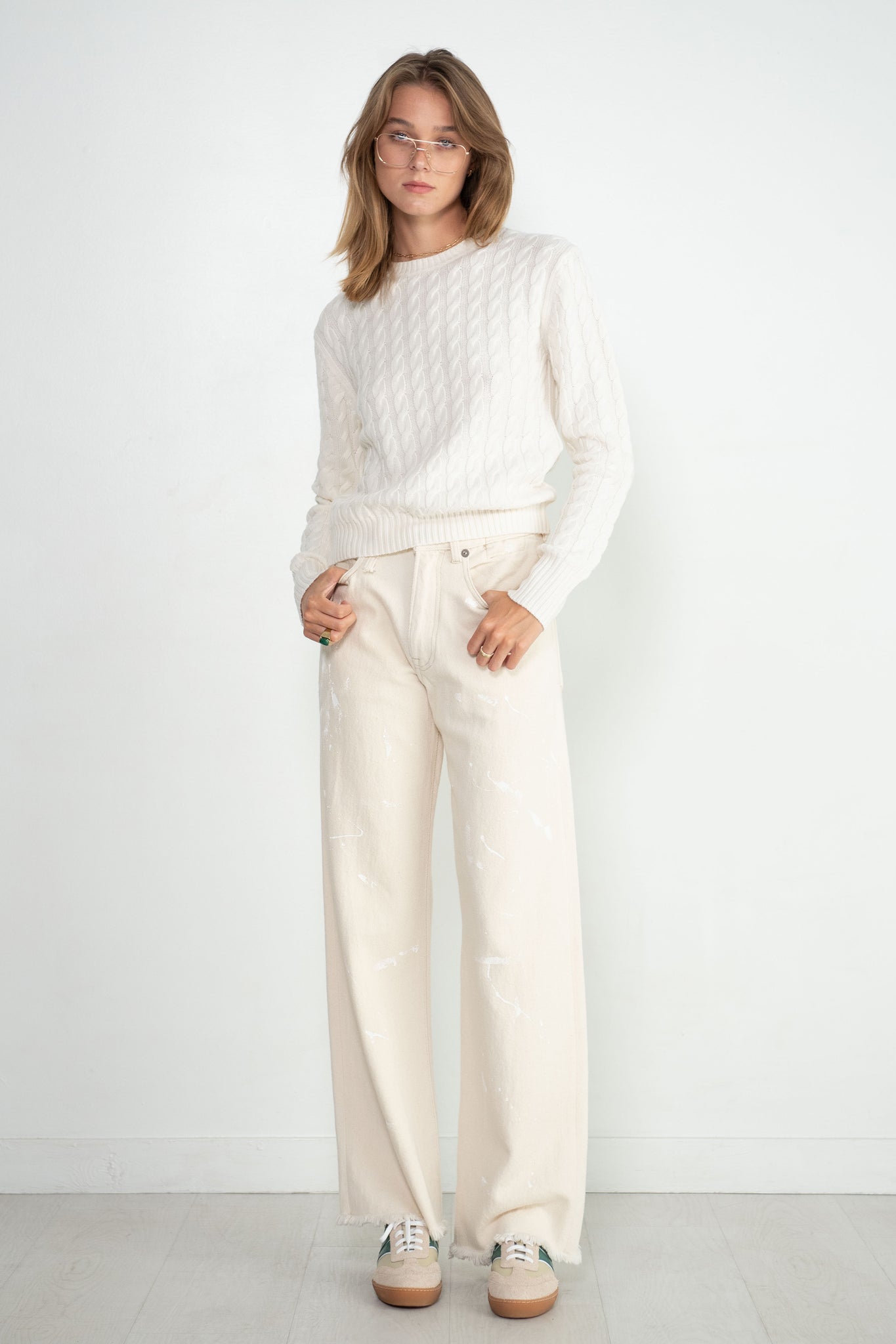 TOTEME - Petite Cable Knit, Cream