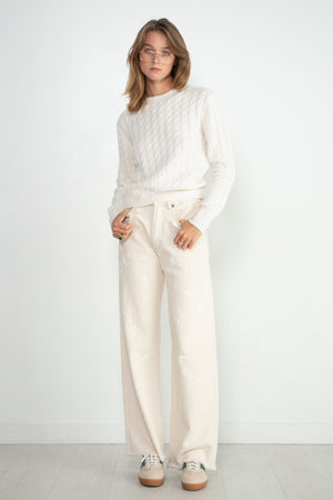 TOTEME - Petite Cable Knit, Cream
