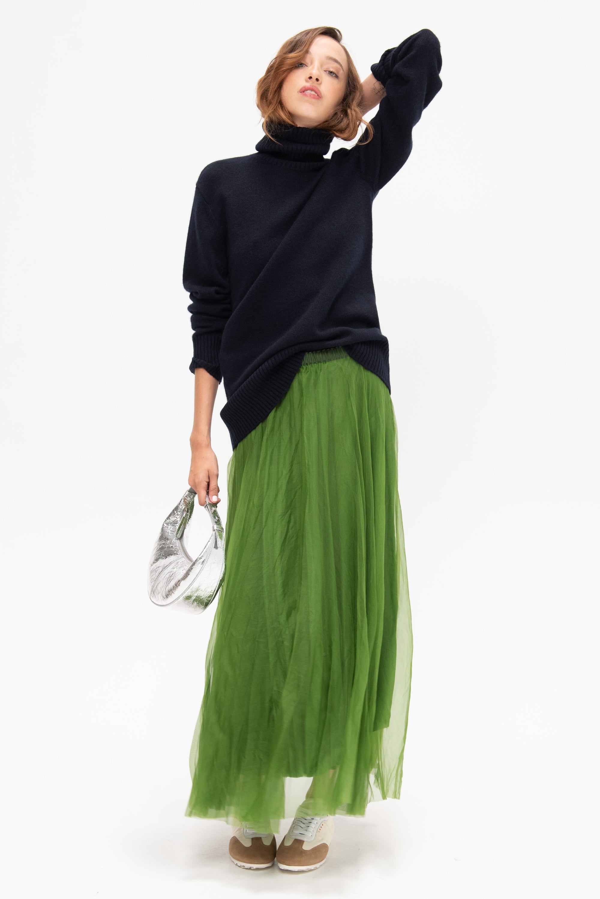 Cashmere Turtleneck, Navy