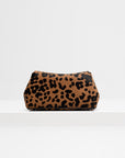 Mini T-Lock Pony Hair Clutch, Leopard