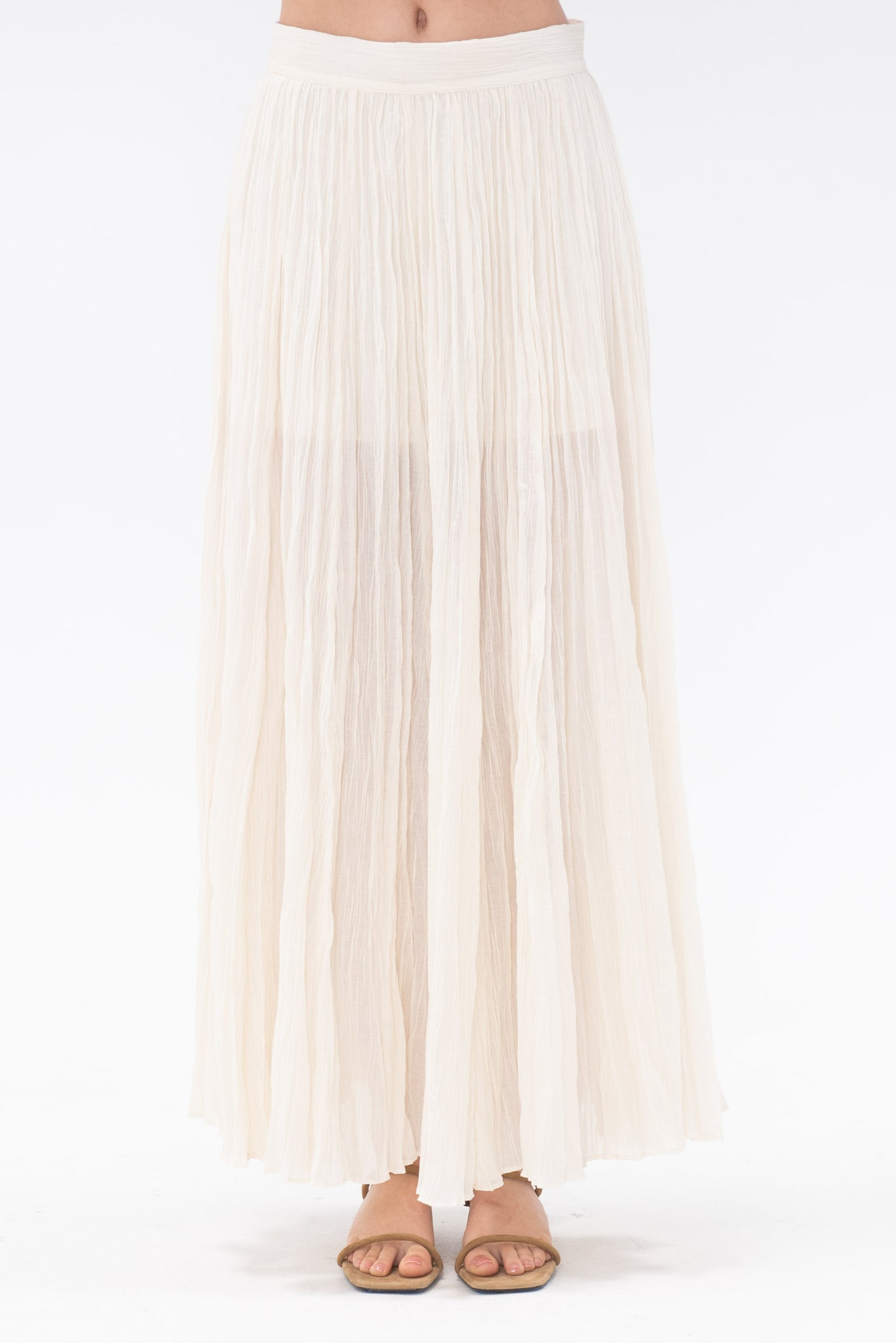 Crinkled Plisse Skirt