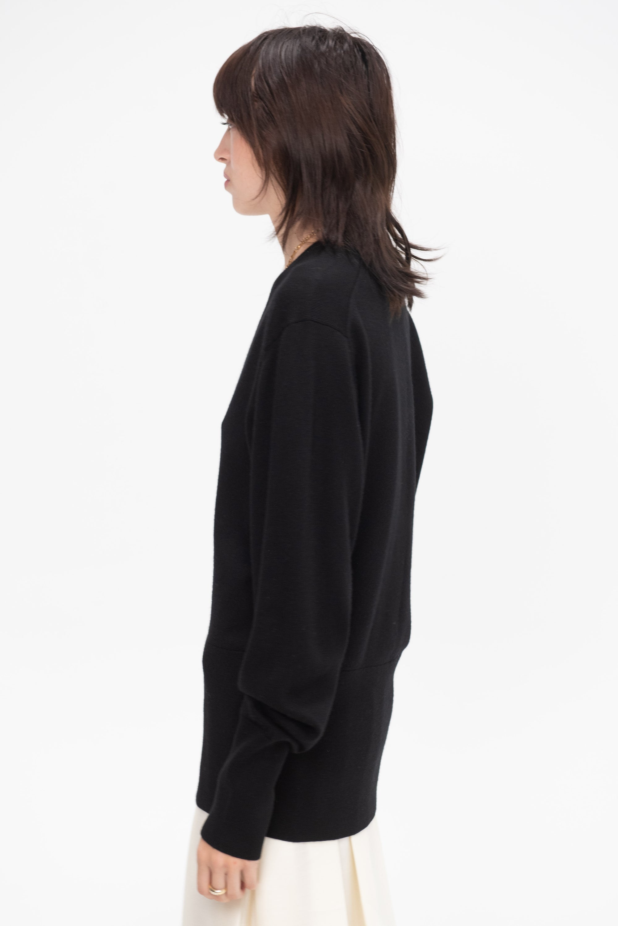 TOTEME - Deep Vneck Knit, Black