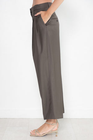 TOTEME - Double Pleated Cropped Trouser, Ash