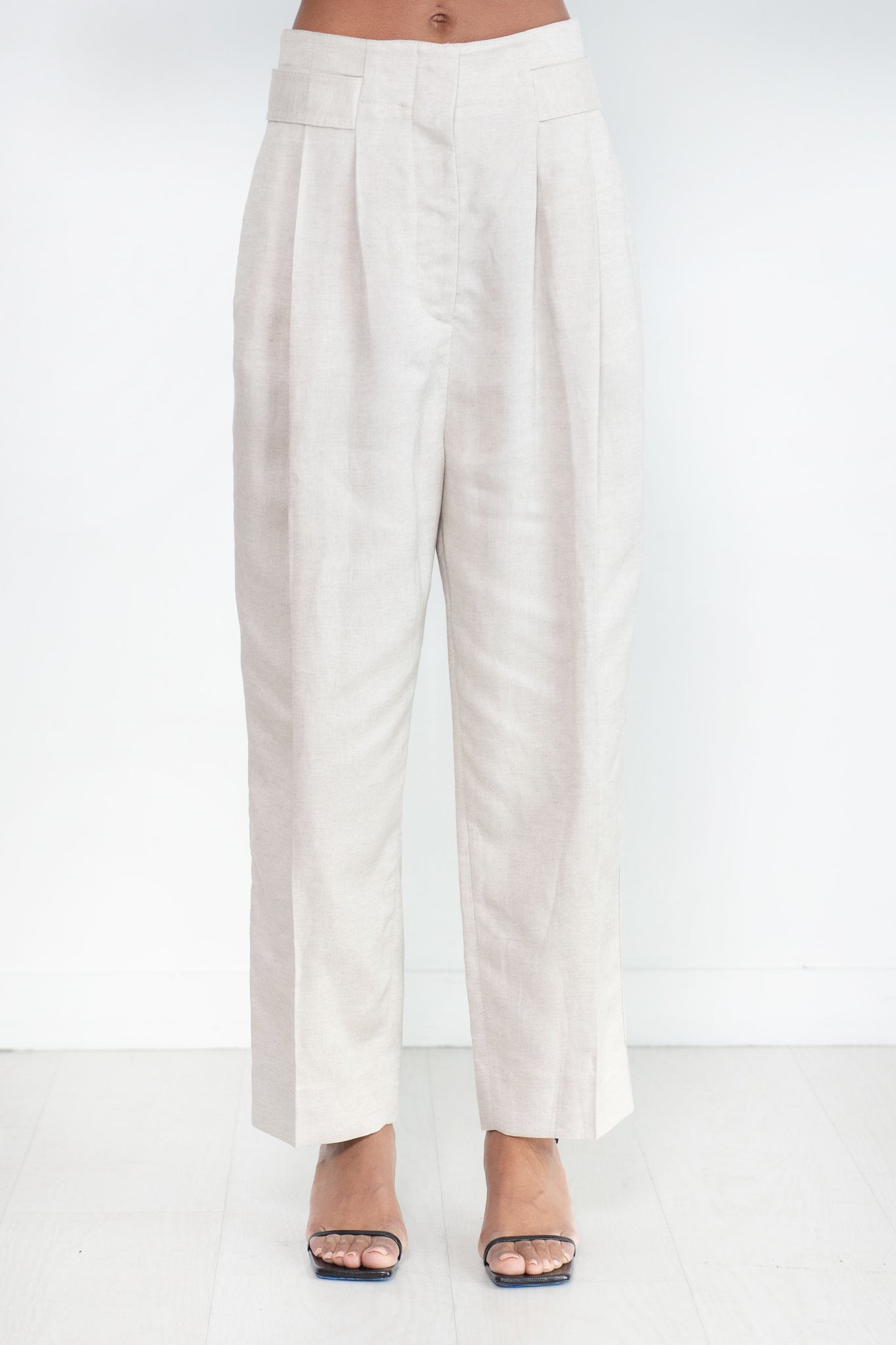 Totême - Double-Pleated Trousers, Ecru