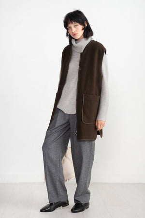 TOTEME - Double-Pleated Tailored Trousers, Grey Melange