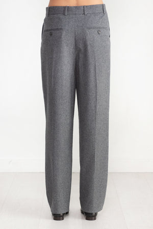 TOTEME - Double-Pleated Tailored Trousers, Grey Melange