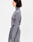Double-sleeve Turtleneck, Mid-Grey