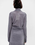 Double-sleeve Turtleneck, Mid-Grey