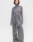 Double-sleeve Turtleneck, Mid-Grey