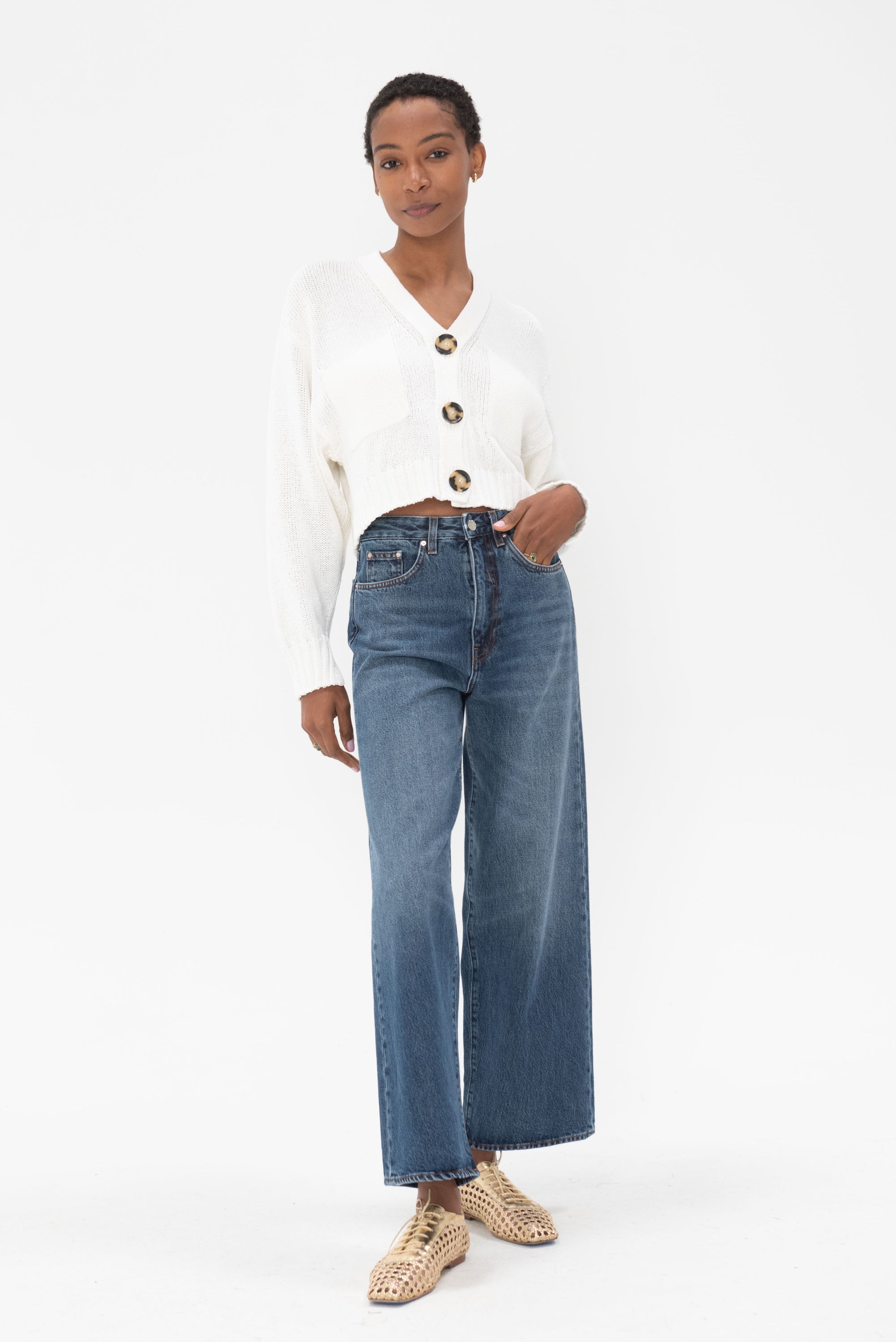 TOTEME - Flare Fit Denim, Washed Blue