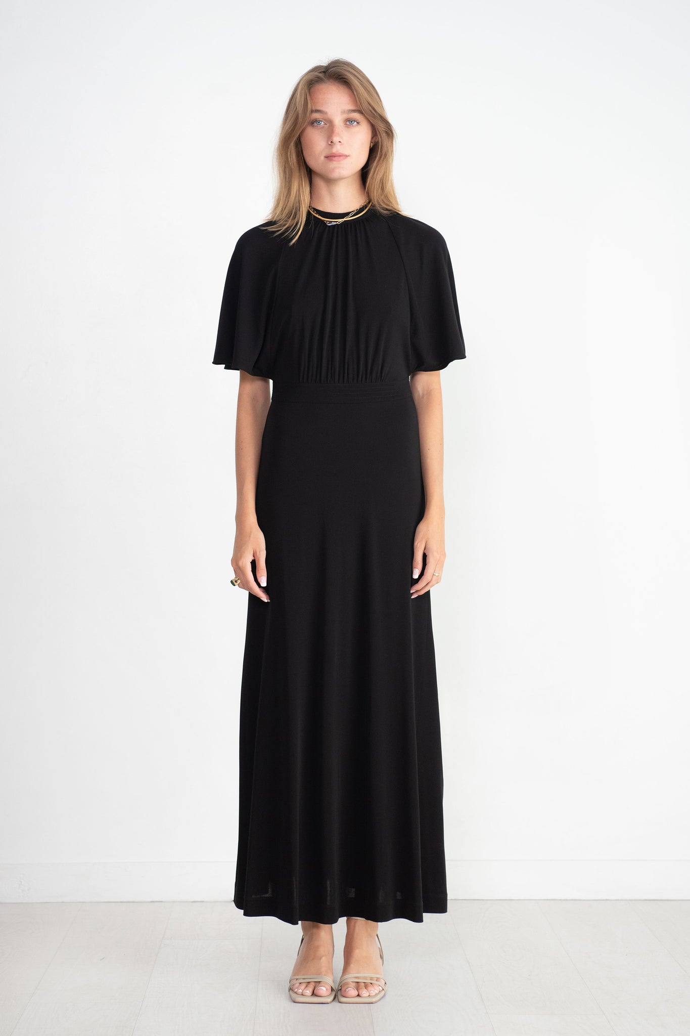 TOTEME - Fluid-Sleeve Jersey Dress, Black