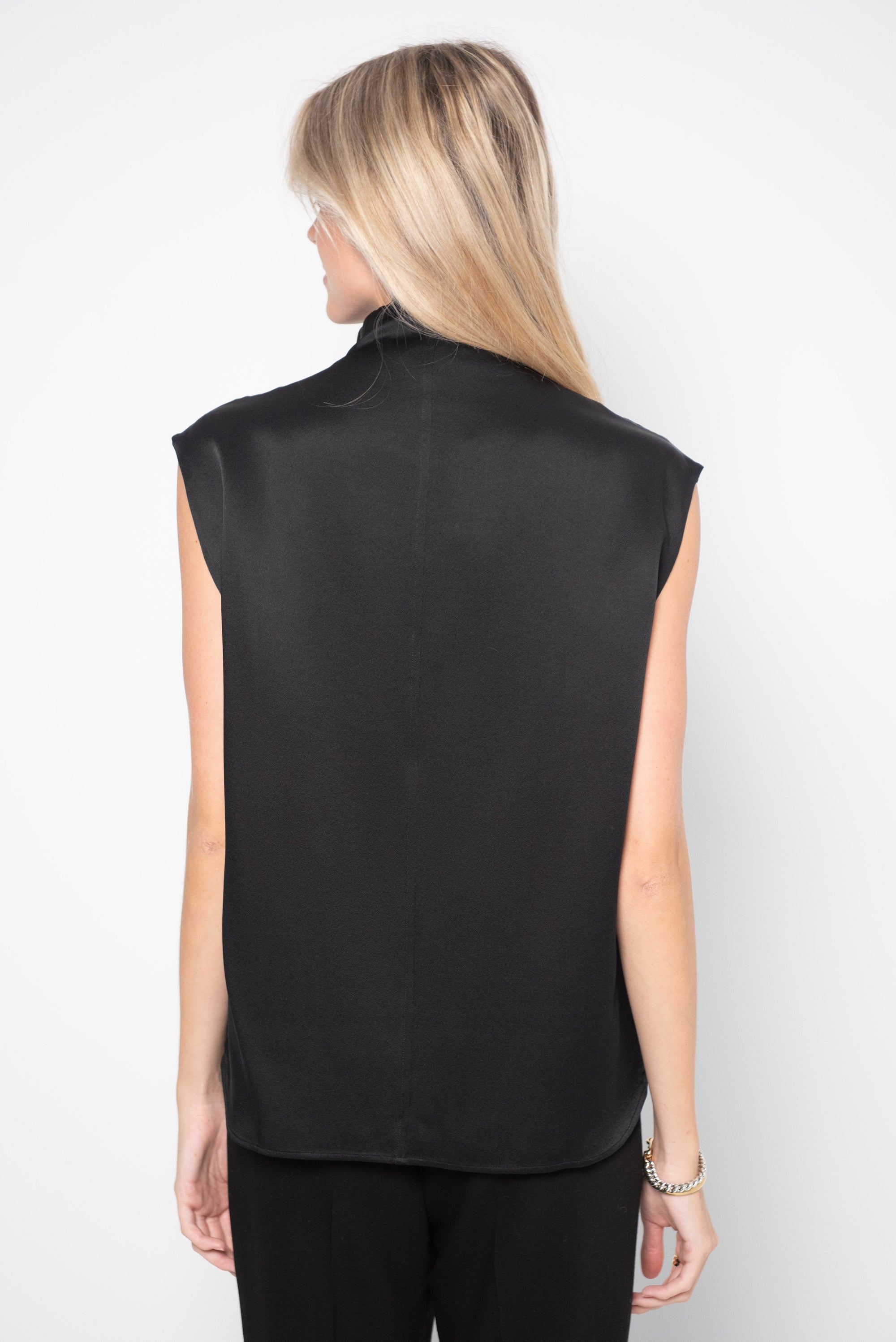 Sleeveless Funnel Neck Top