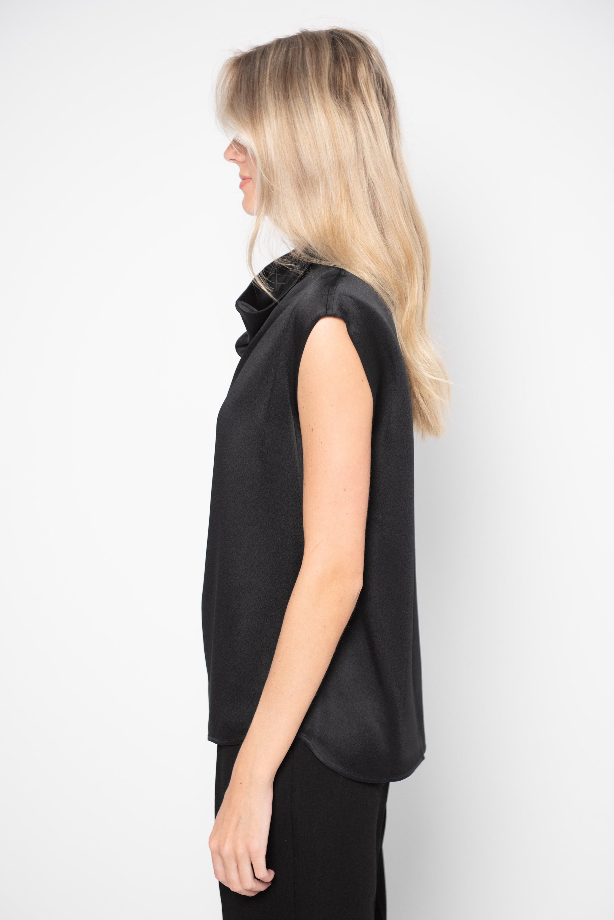 Sleeveless Funnel Neck Top