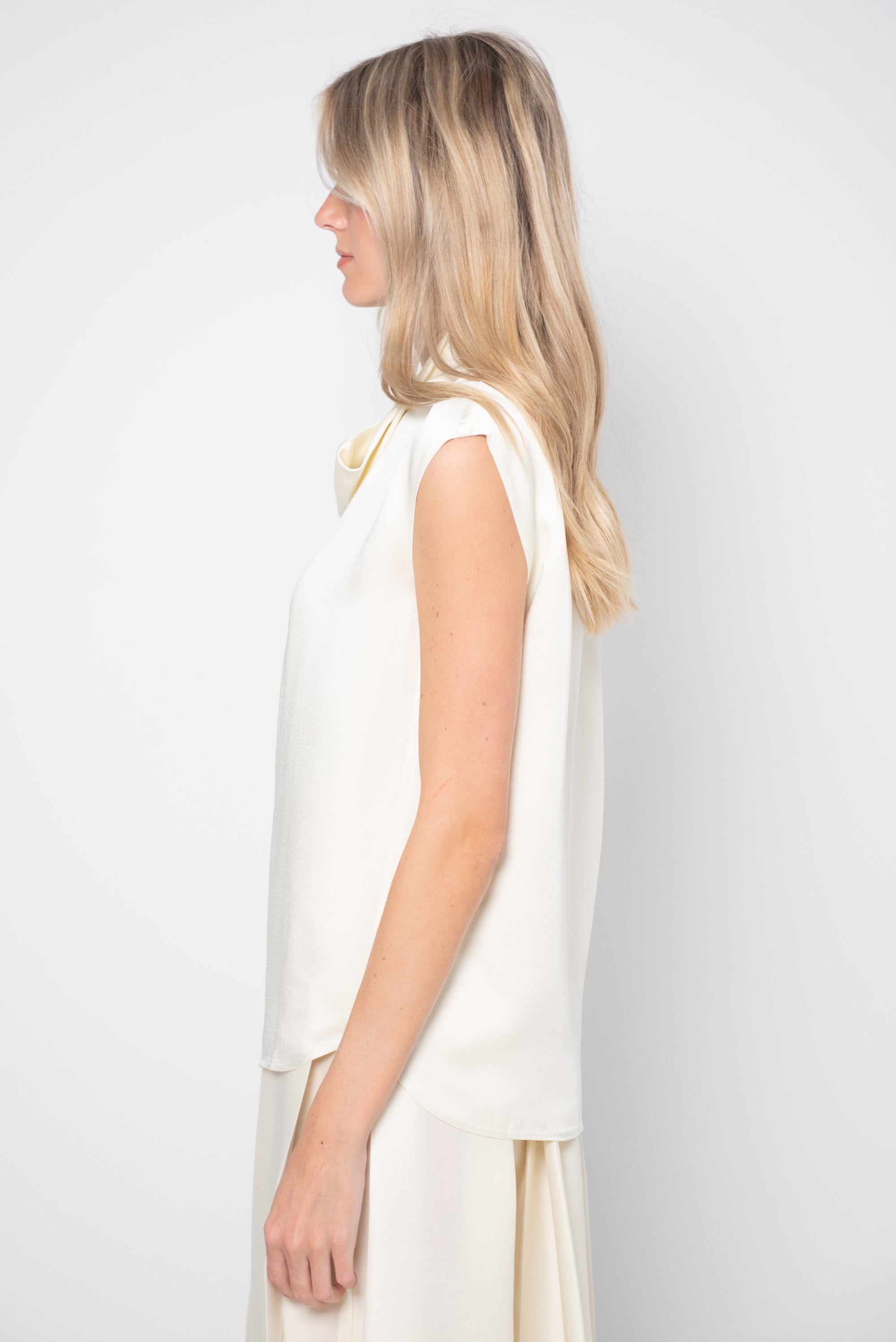 Sleeveless Funnel Neck Top