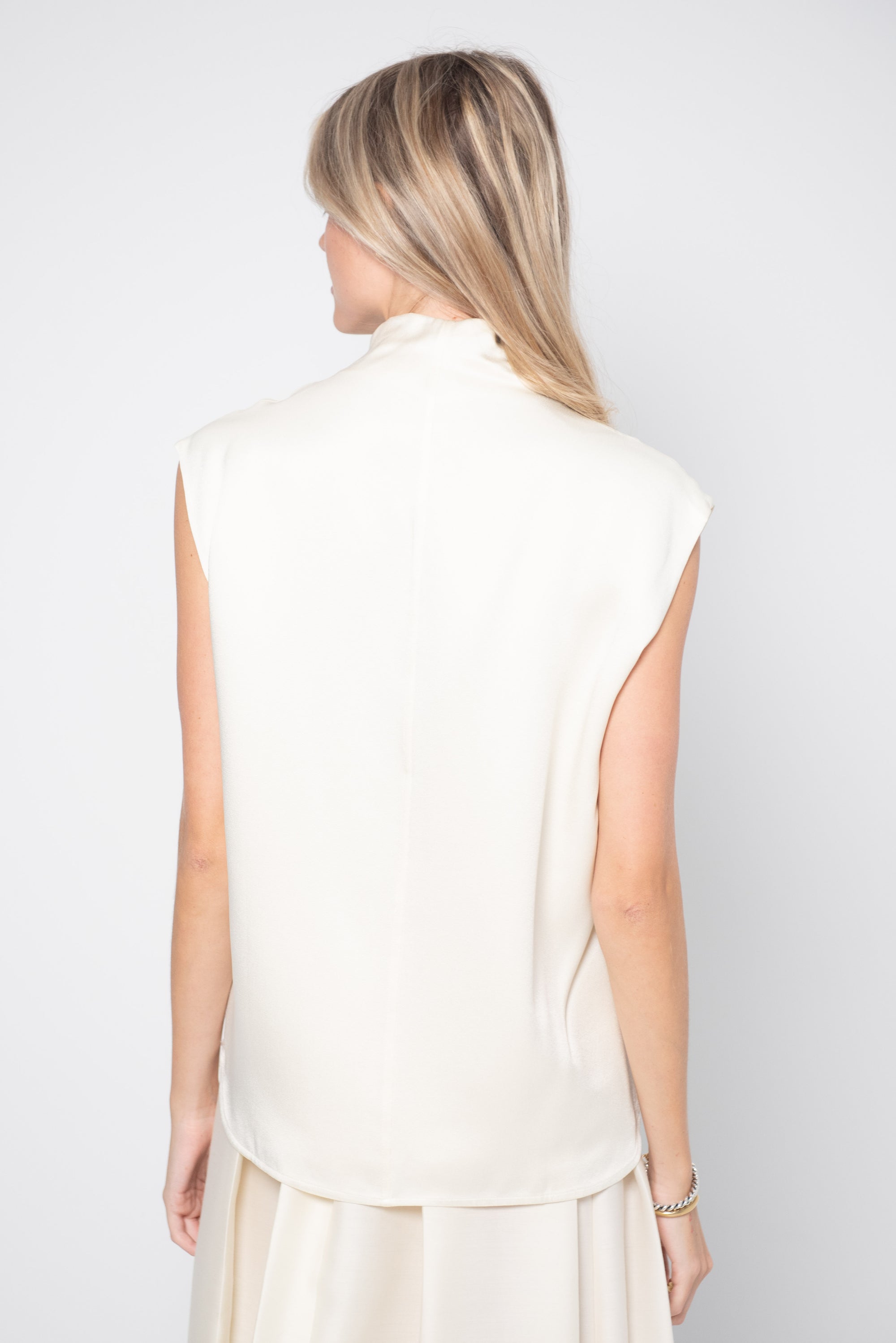 Sleeveless Funnel Neck Top