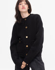 TOTEME - Hammered Button Cardigan, Black