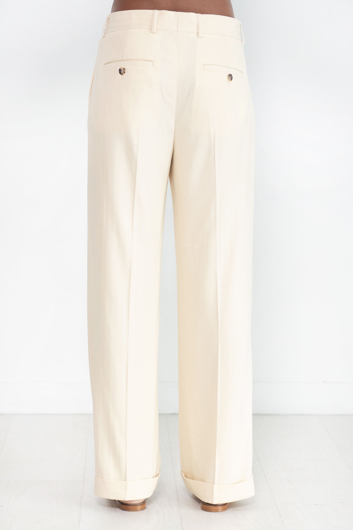 Totême - Herringbone Suit Trouser, Bleached Sand