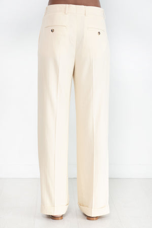 Totême - Herringbone Suit Trouser, Bleached Sand