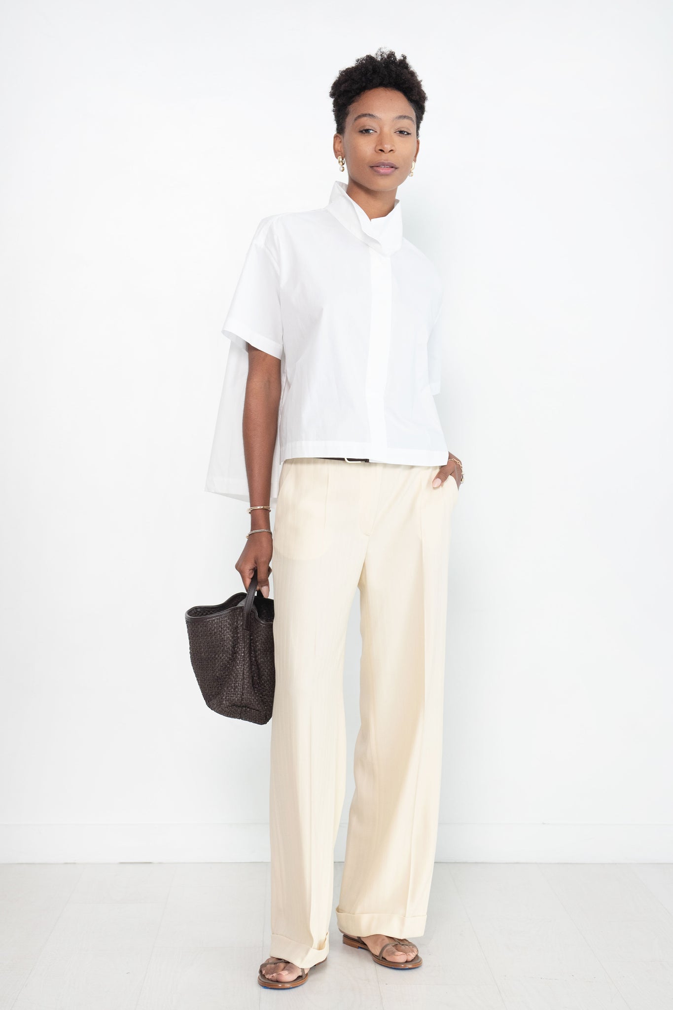 Totême - Herringbone Suit Trouser, Bleached Sand