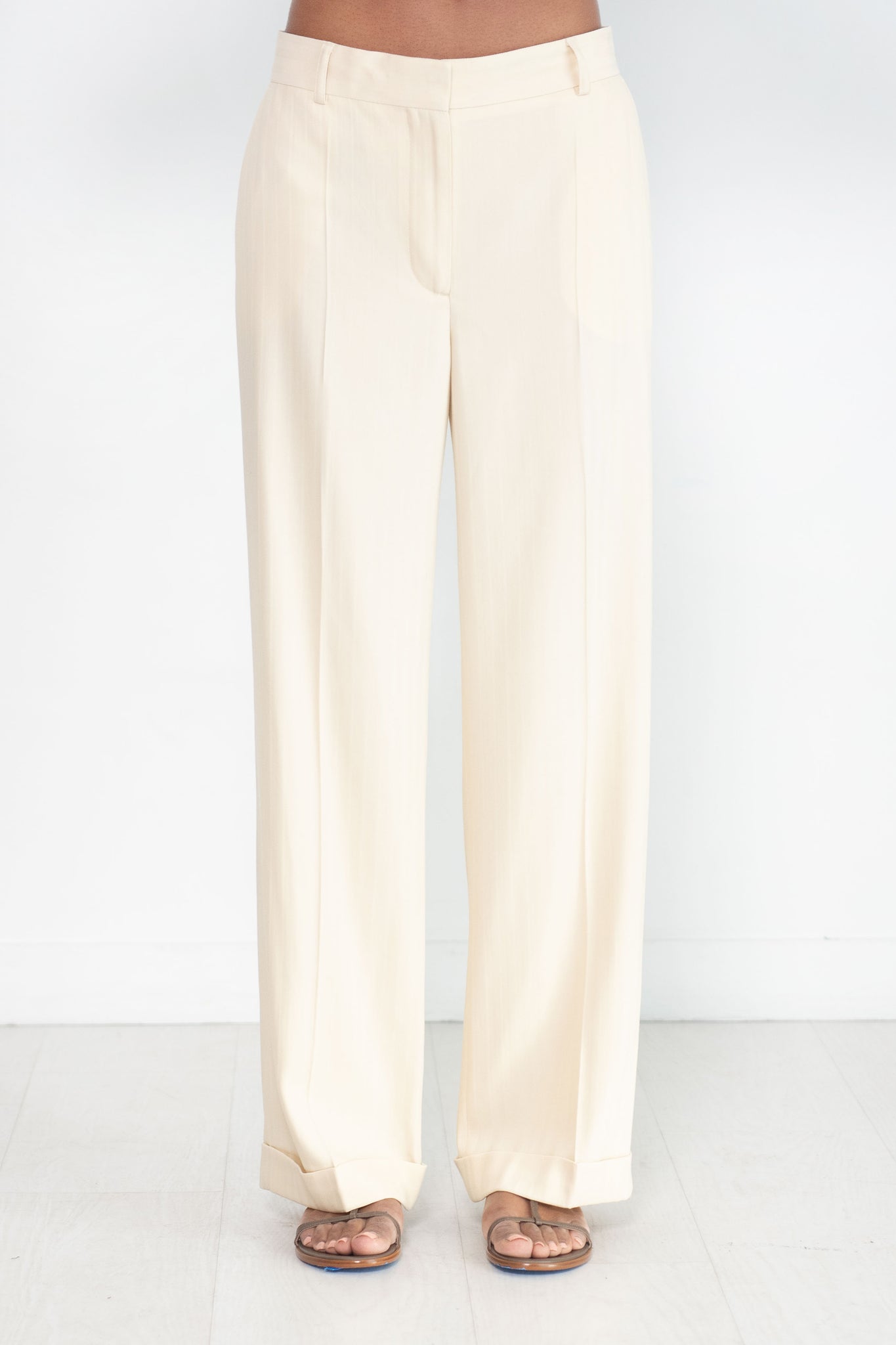 Totême - Herringbone Suit Trouser, Bleached Sand