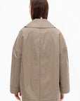 Oversized Herringbone Jacket, Beige & Black