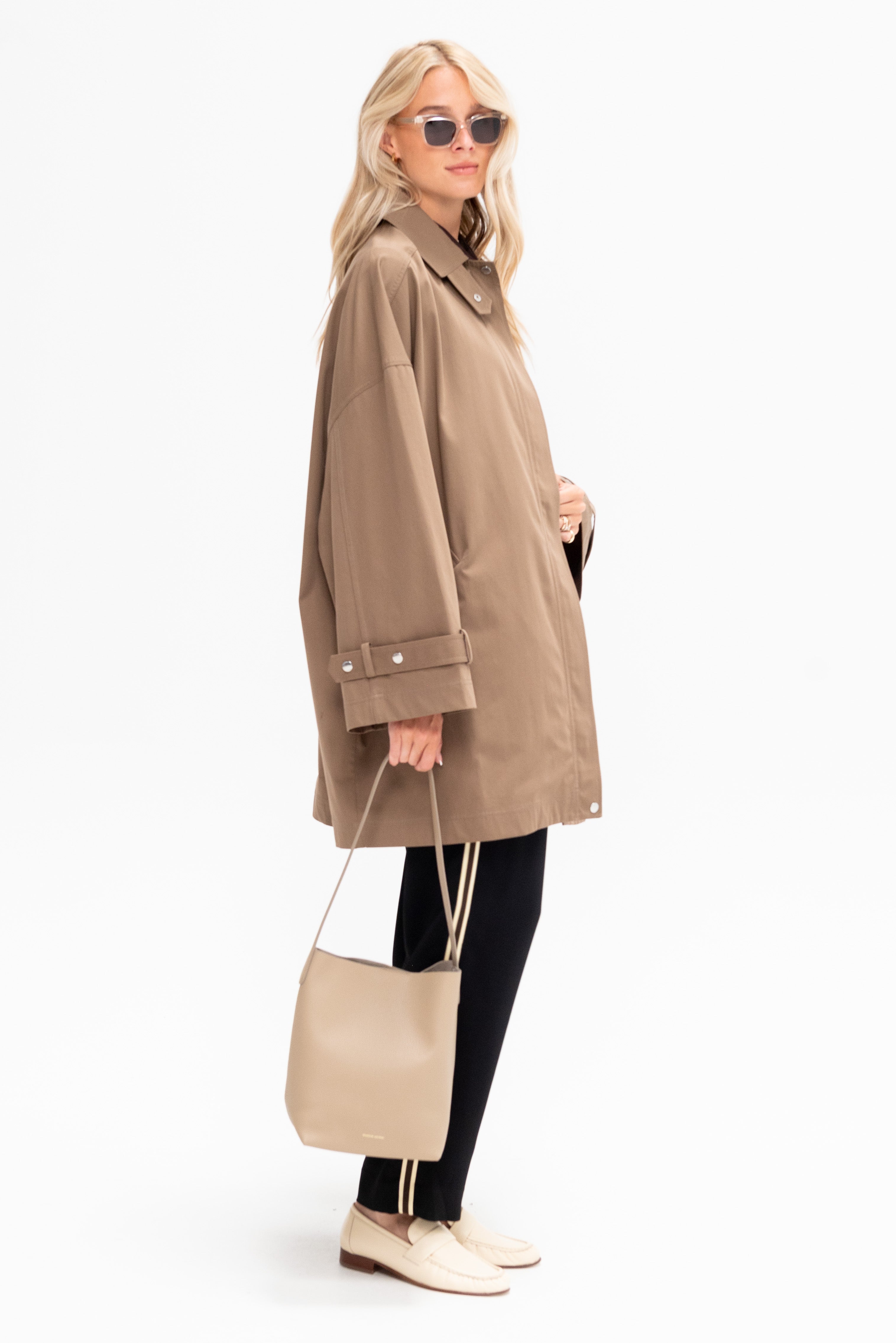Toteme Oversized Trench Jacket, Hazel – Kick Pleat