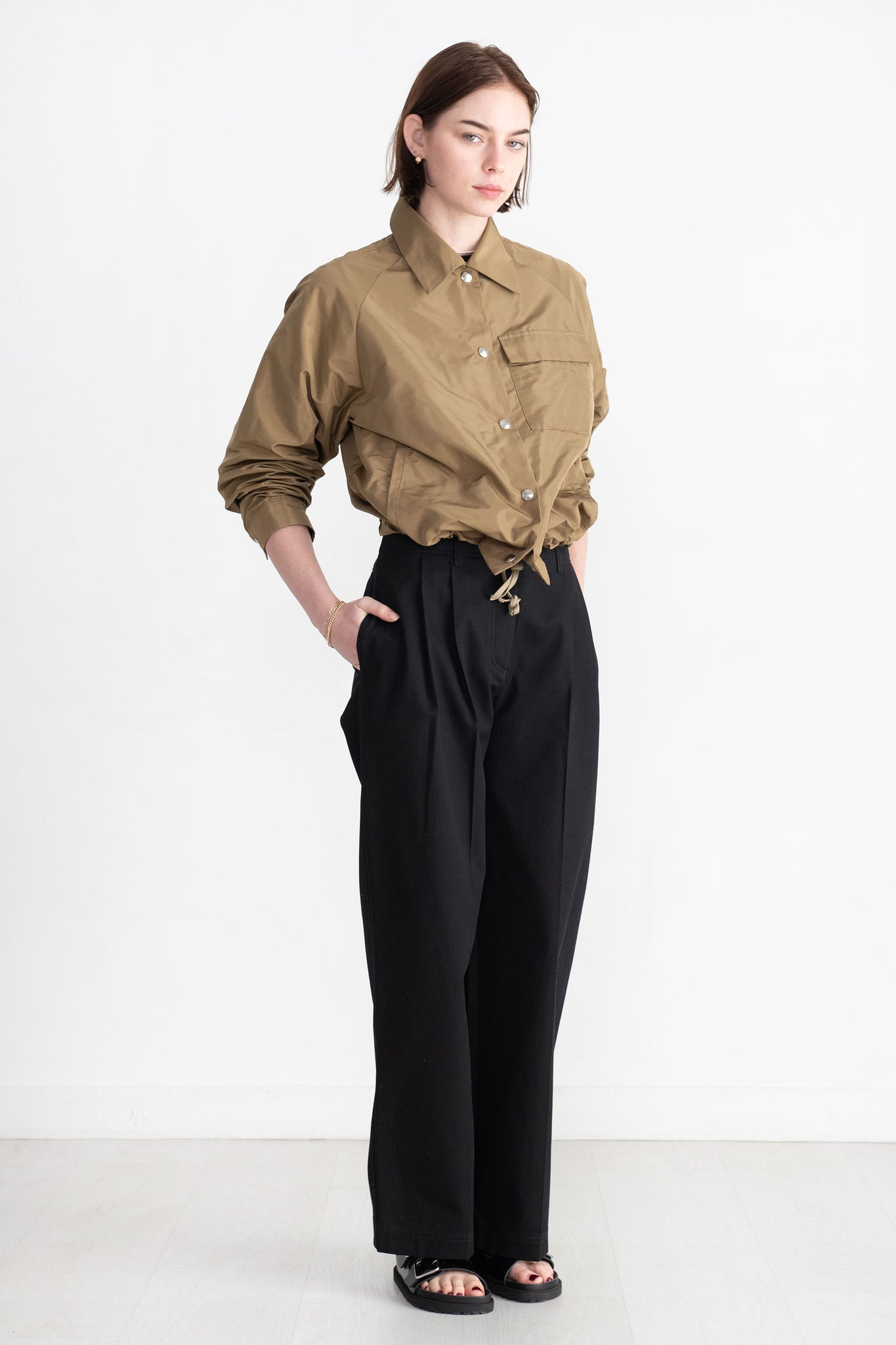 TOTEME - Relaxed Twill Trousers, Black