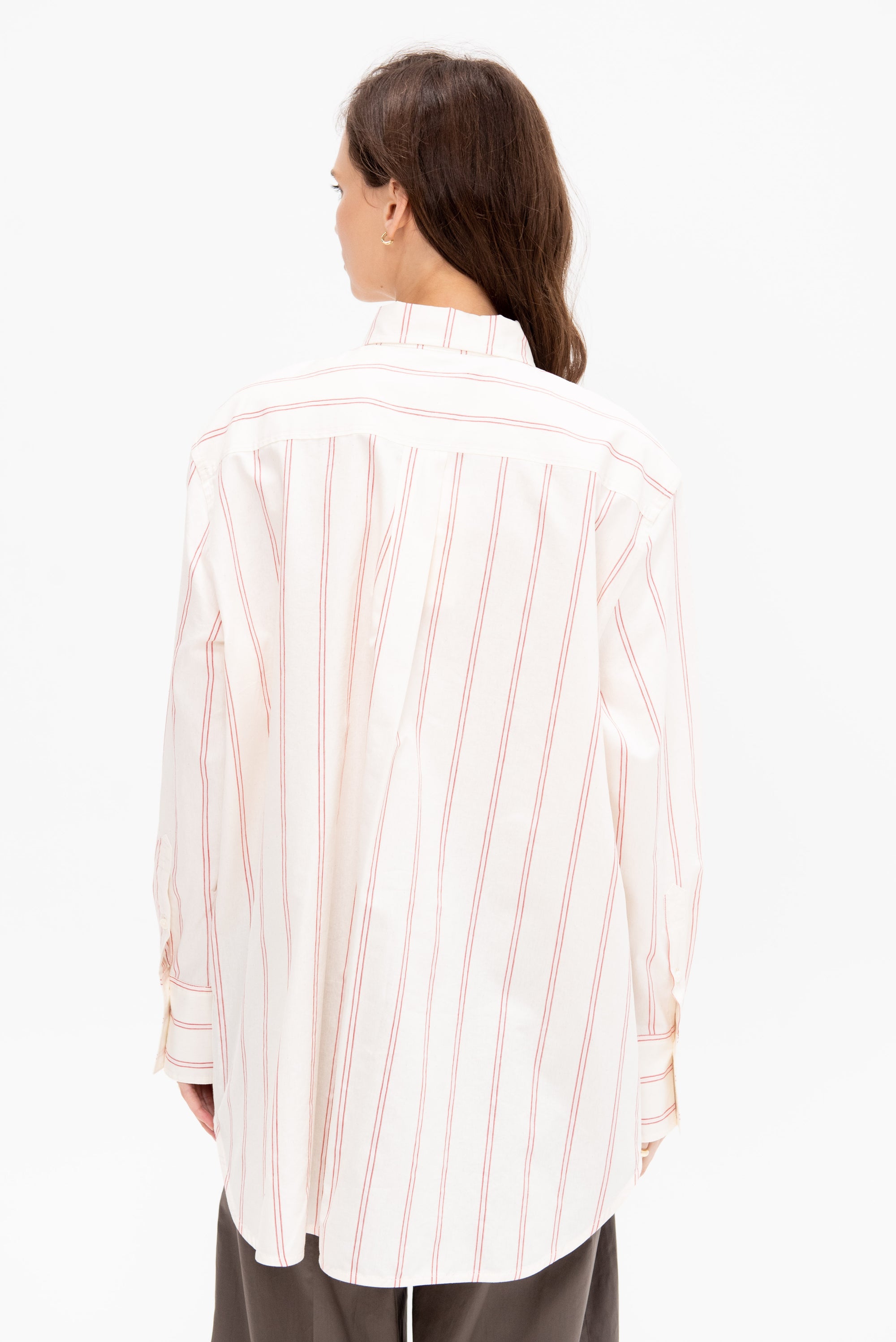 Relaxed Striped Shirt, Ecru Blossom