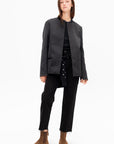 Satin Dinner Jacket, Black