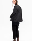 Satin Dinner Jacket, Black