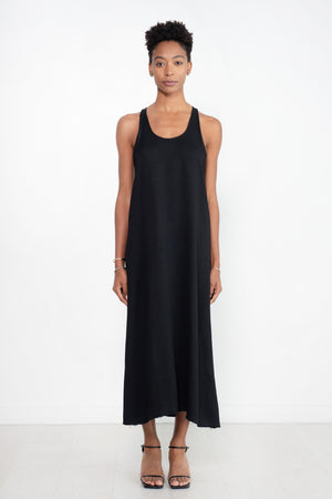 Totême - Scoop-Neck Sablé Dress, Black