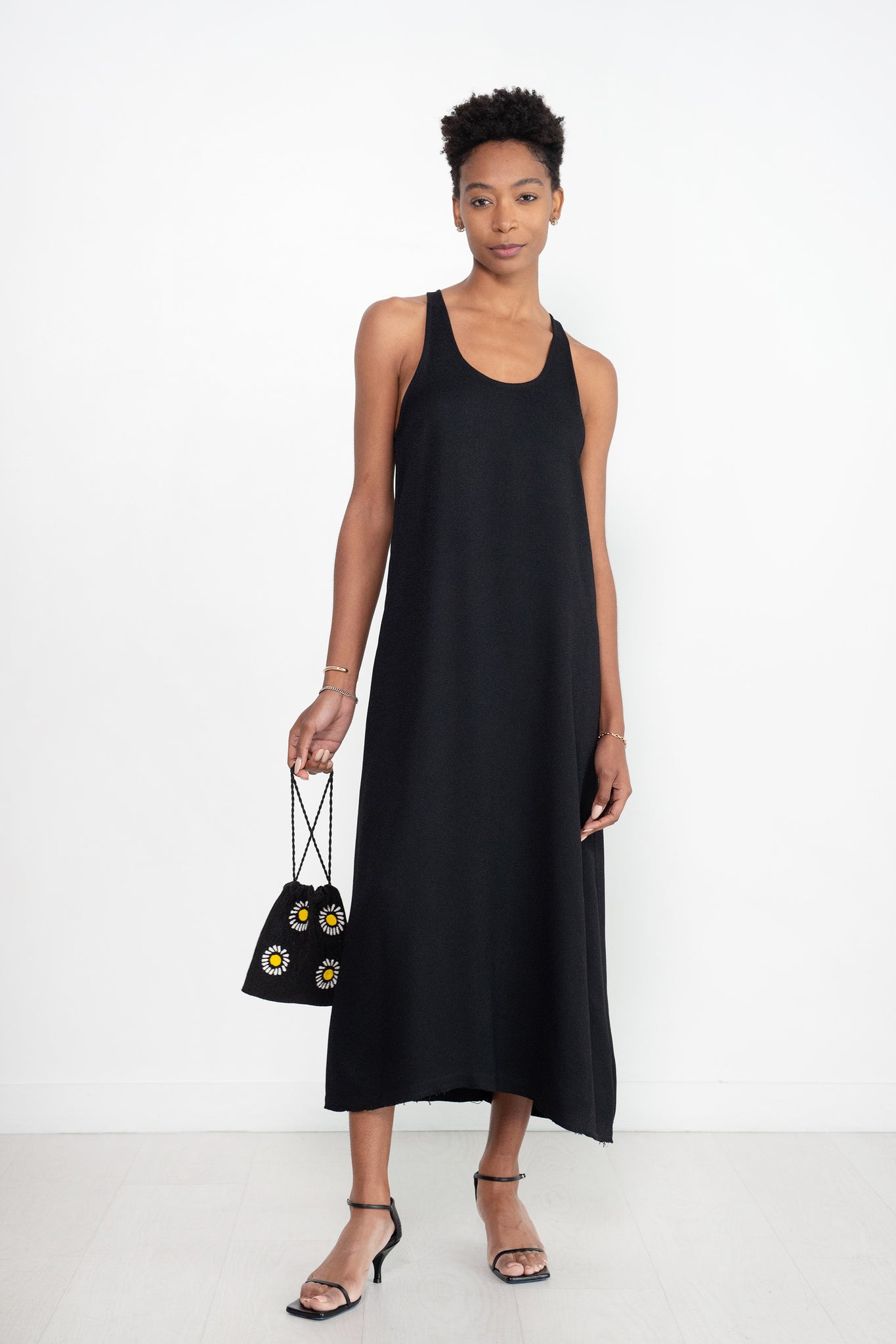 Totême - Scoop-Neck Sablé Dress, Black