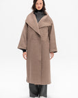 Signature Wool Cashmere Coat, Oak Melange
