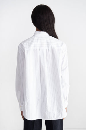 TOTEME - Signature Cotton Shirt, White & Black
