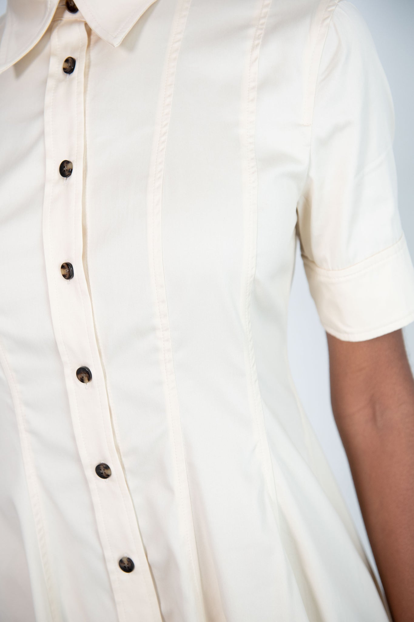 proenza schouler - Silk Cotton Shirt Dress, Ecru