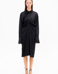 Slouch Shirtdress, Black
