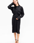 Slouch Shirtdress, Black