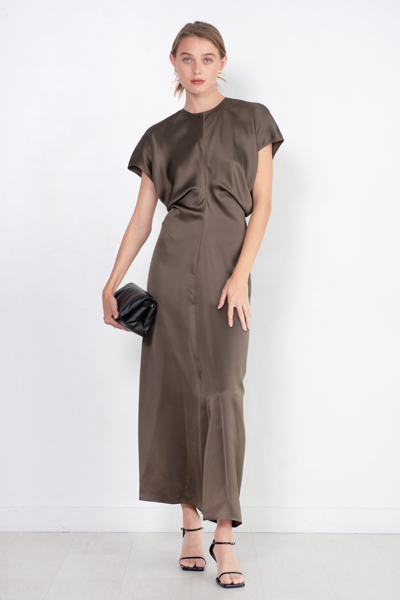 TOTEME - Slouch Waist Dress, Bay Leaf