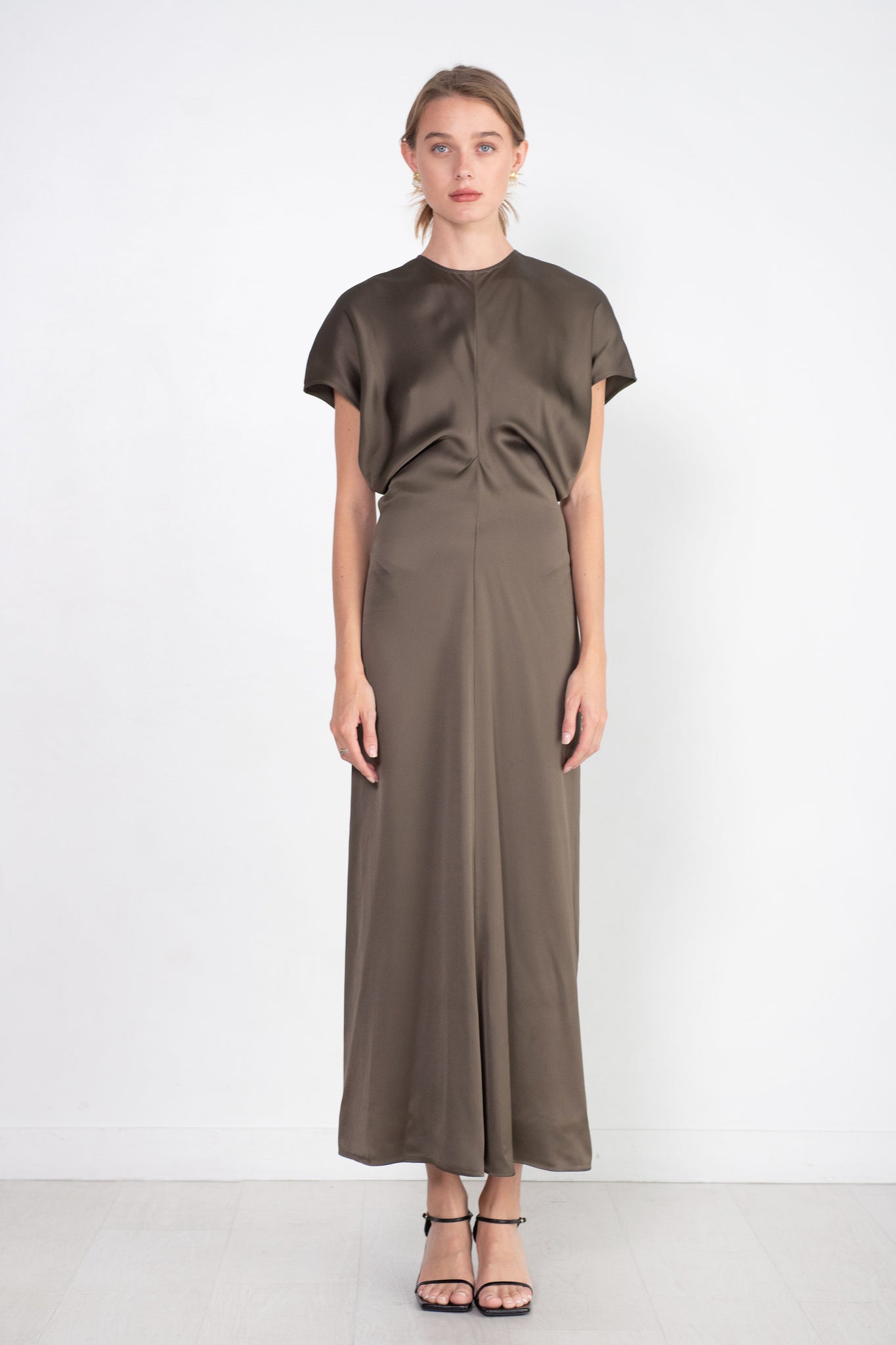 TOTEME - Slouch Waist Dress, Bay Leaf