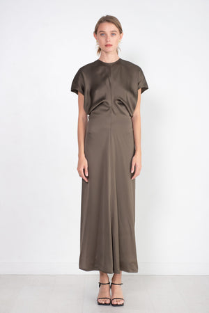 TOTEME - Slouch Waist Dress, Bay Leaf