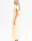 Slouch Waist Basketweave Dress, Straw