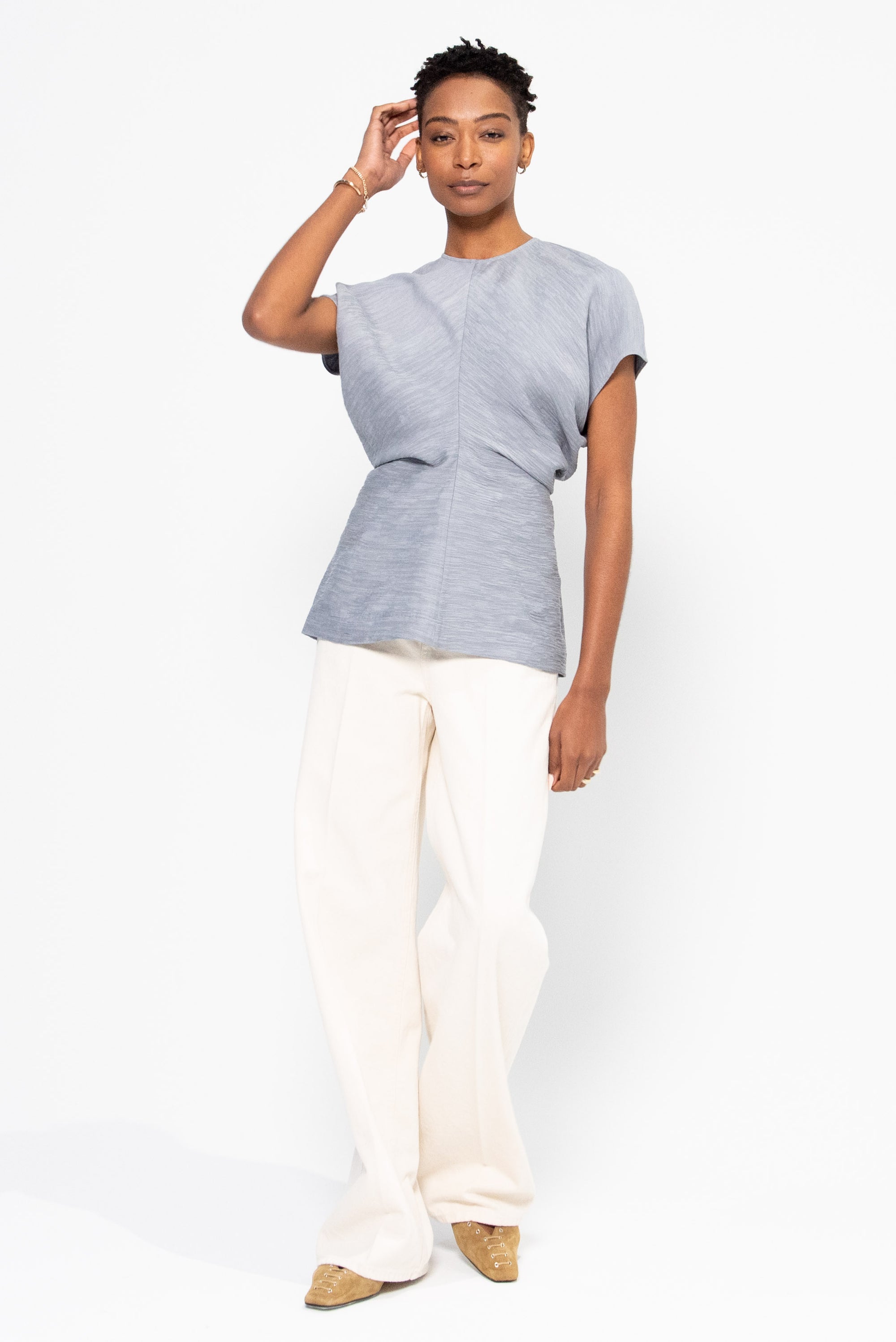 Slouch Waist Top, Mistral