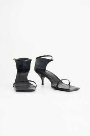 Totême - The Strappy Sandal, Black Lizard