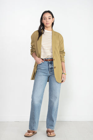 Totême - Straight Cotton Tee, Camel Stripe