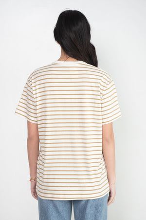 Totême - Straight Cotton Tee, Camel Stripe