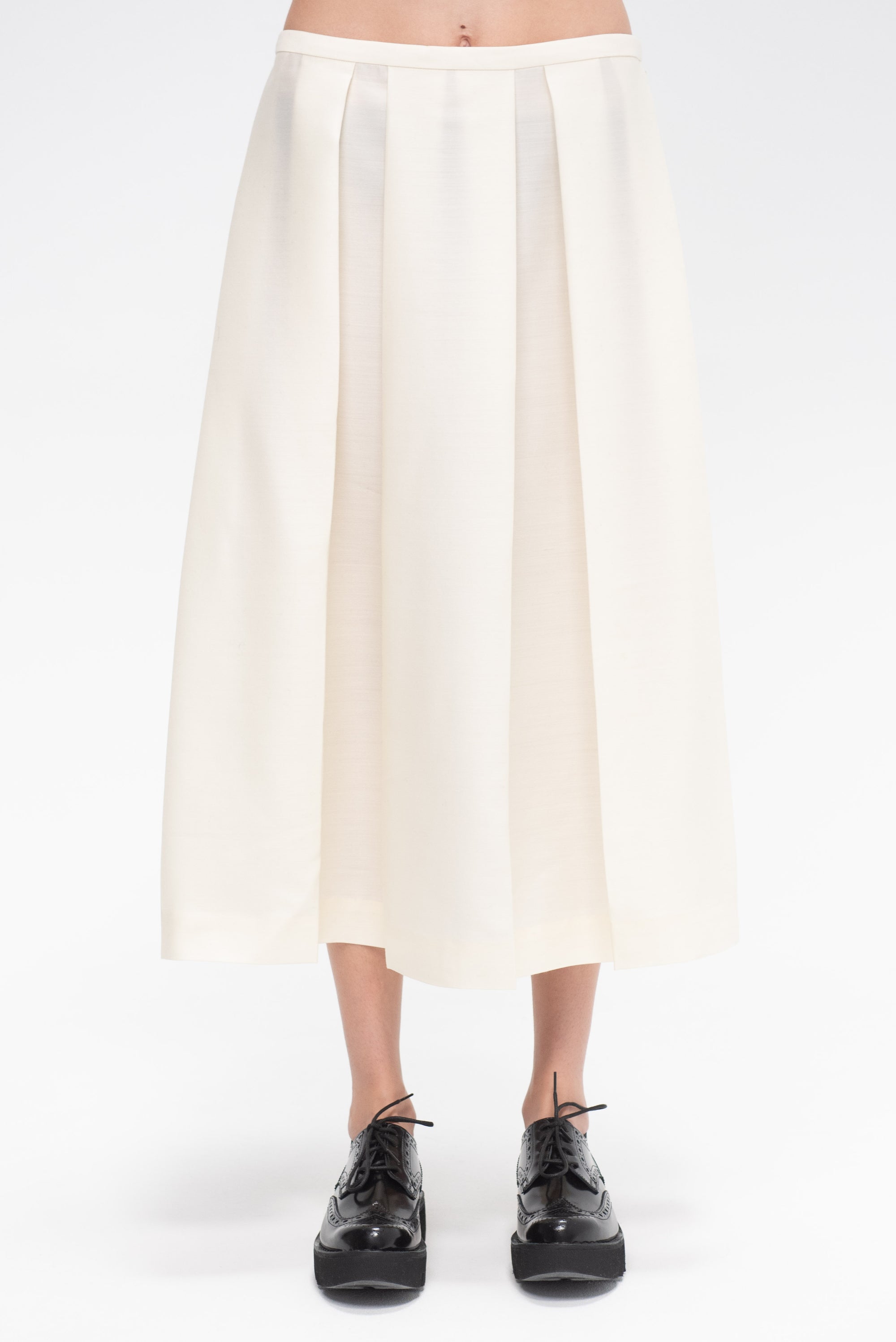 TOTEME - Wool Silk Twinflower Skirt, Macadamia