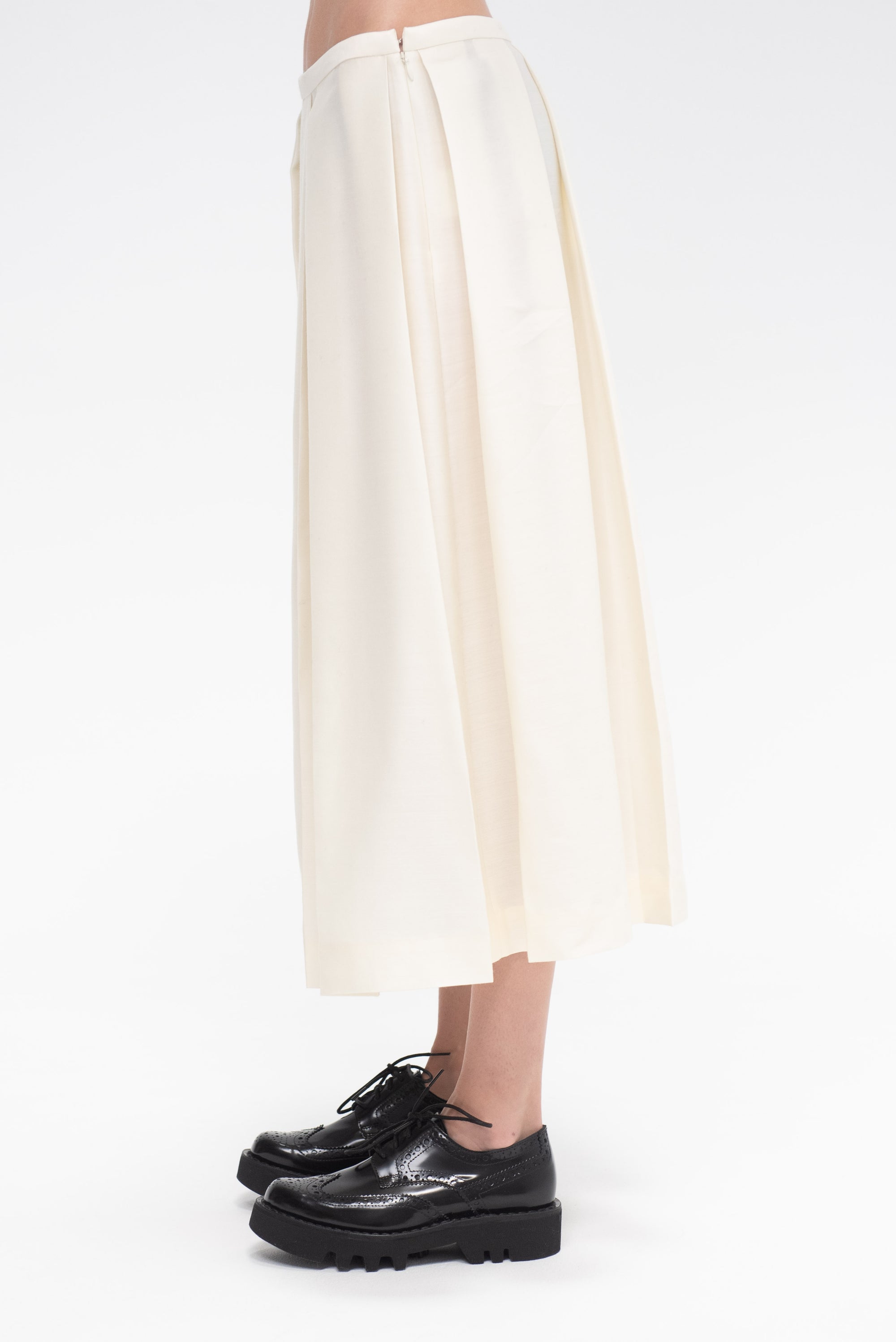 TOTEME - Wool Silk Twinflower Skirt, Macadamia