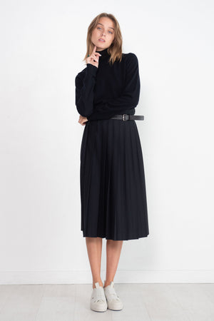 TOTEME - Two-Tone Turtleneck Knit, Navy