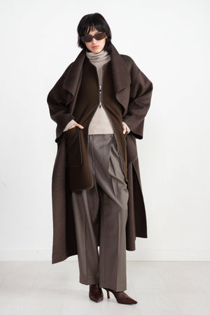 TOTEME - Felted Wool Vest, Chocolate