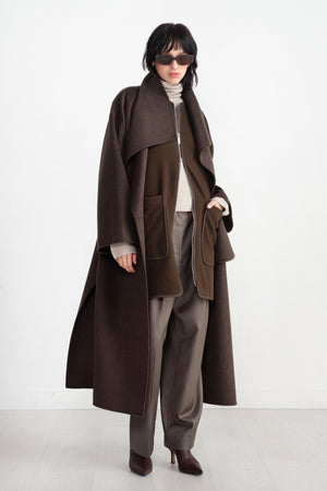 TOTEME - Felted Wool Vest, Chocolate